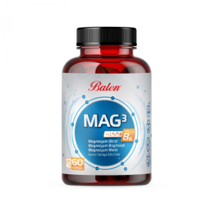 Balen Mag 3 Magnezyum Sitrat Bisglisinat Malat 679 mg 60 kapsül